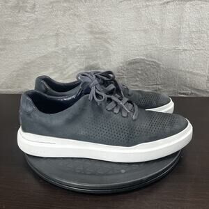 Cole Haan Men Size 9M GrandPrø Rally Laser Cut Dark Gray Lace Up Shoes